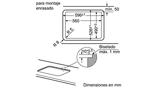 Balay 3ETG663HB Placa de gas - 60 cm, 9 niveles de llama, autoencendido, cristal templado color negro