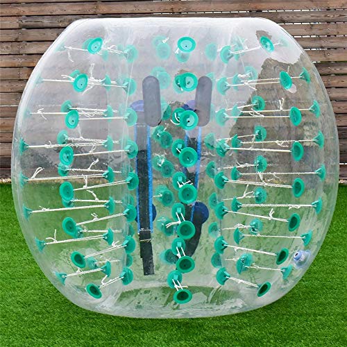 Balón de fútbol de parachoques inflable de burbuja de 2 piezas, bola de hámster humano transparente de PVC de 1,5 m de espesor y 8 mm de espesor - Adecuado para deportes al aire libre para y adultos