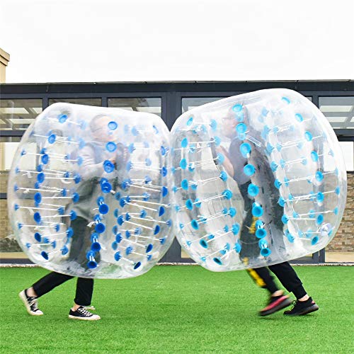 Balón de fútbol de parachoques inflable de burbuja de 2 piezas, bola de hámster humano transparente de PVC de 1,5 m de espesor y 8 mm de espesor - Adecuado para deportes al aire libre para y adultos