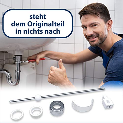 Barra excéntrica de 5 mm de diámetro horizontal de 180 mm para lavabo, desagüe, grifo