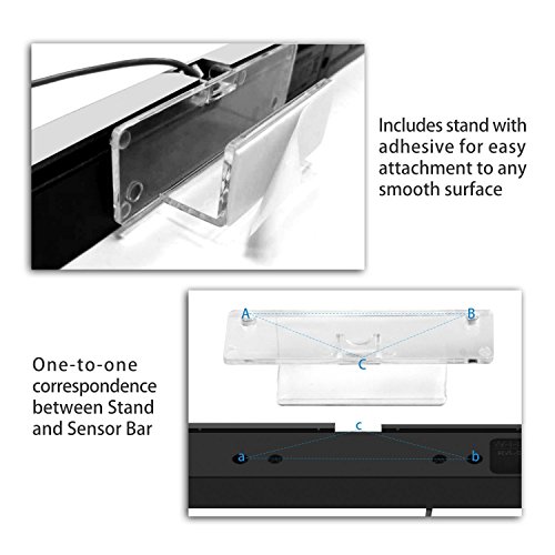 Barra sensora de W - Younik barra sensora infraroja con cable para las consolas NS W y W U ( Plateada / Negra )