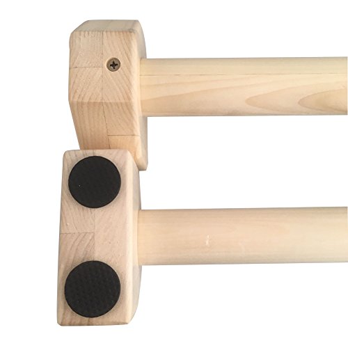 Barras Paralelas Calistenia,2pcs Boj 50Cm Calistenia En Casa Paralelas Fondos Estable Juego De 2 Barras De Madera con Manillar De Doble Asa para Yoga Ejercicio Ejercicio Estante La Cabeza Barra Doble