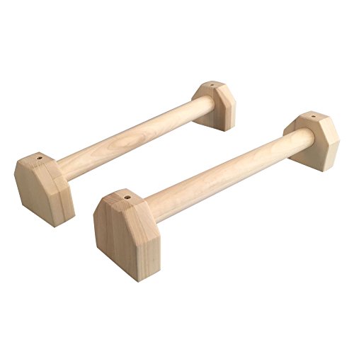 Barras Paralelas Calistenia,2pcs Boj 50Cm Calistenia En Casa Paralelas Fondos Estable Juego De 2 Barras De Madera con Manillar De Doble Asa para Yoga Ejercicio Ejercicio Estante La Cabeza Barra Doble