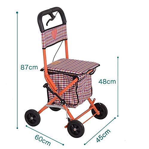 Bastidores para caminar de altura ajustable, andador, andador con ruedas para personas mayores - Carrito de compras plegable con asiento - Ayuda a la movilidad para adultos, personas mayores, ancianos