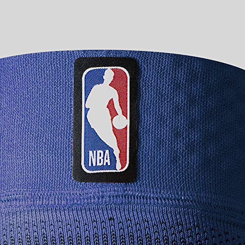 BAUERFEIND Sports Compression Knee Support NBA 1 Deportiva Deportes de Pelota, Rodillera para Baloncesto, Unisex-Adult, Azul con el Logo de los Dallas Mavericks, S