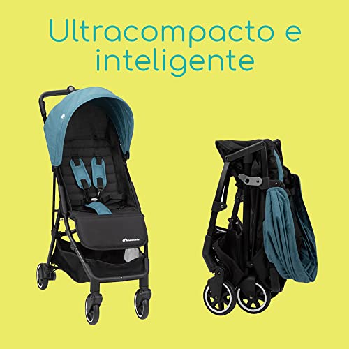 Bebe Confort Teeny 3D silla de paseo ligera y compacta, 6 kg, plegable y reclinable, desde el nacimiento hasta aproximadamente los 4 años, capacidad 22 kg, Blue Chic, Azul