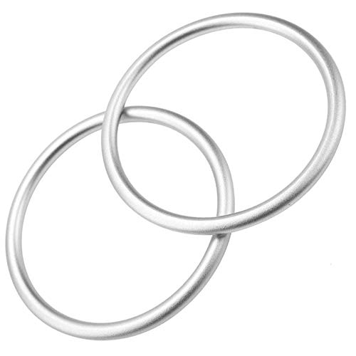 Bebé del Anillo del Abrigo Portabebés Sling Ring Anillo Envolvente para Bebé Anillo Portabebés Anillos de Aluminio para Cabestrillo de Bebé para Niños Pequeños, Viajes, Compras, Plateado, 2 Piezas