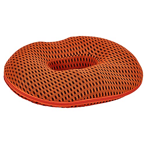 Best Goods Cojín de espuma viscoelástica para silla, cojín de masaje, decoración del hogar, coussin de coxis y diseño ortopédico, alivia la ciática (naranja)