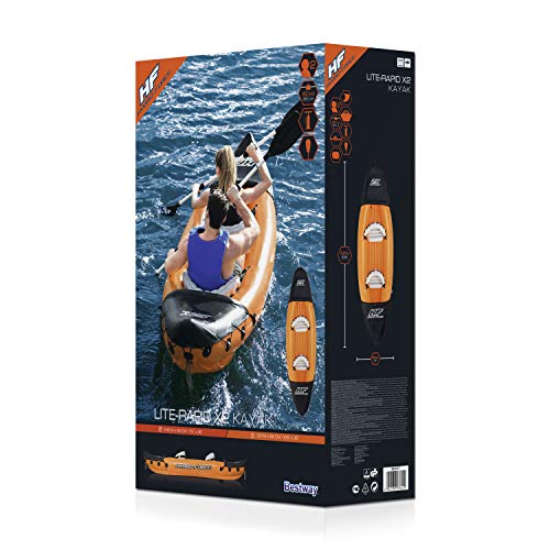 BESTWAY - Kayak Hinchable Hydro-Force Lite-Rapid 321 x 88 x 42 cm 2 Personas con Remos