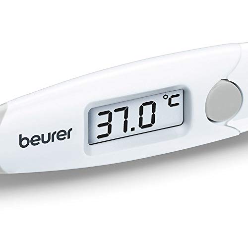 Beurer FT 13 Termómetro Digital Flexible a Prueba de Agua con Alerta de Fiebre Óptica y Sonora, Medición de Fiebre Cómoda para Bebés, Niños y Adultos