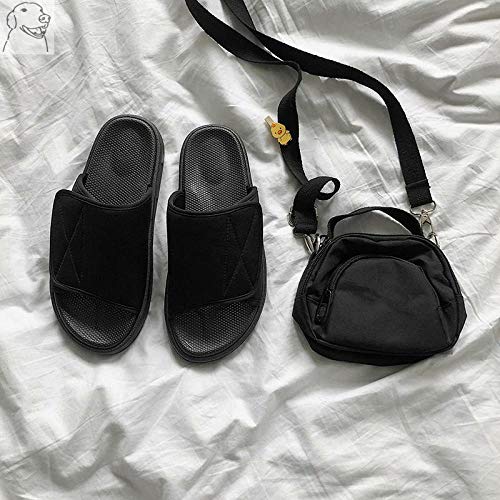 B/H Ajustable Edema Zapatos hinchados,Harajuku Pantuflas para diabéticos para Hombres y Mujeres, Zapatos Casuales con Dedos lesionados-Black_44,Zapatos diabéticos para Hombres