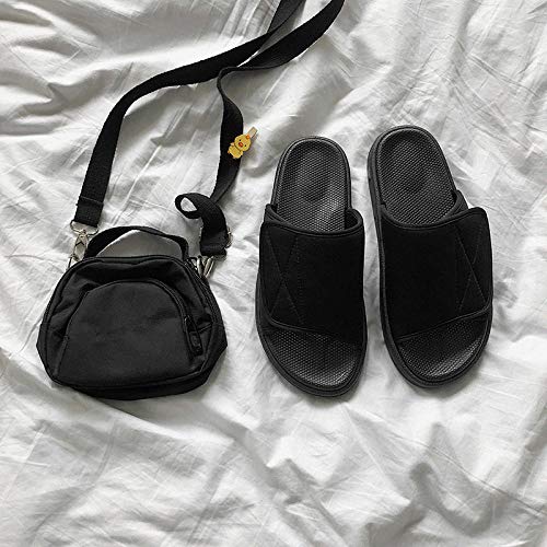 B/H Ajustable Edema Zapatos hinchados,Harajuku Pantuflas para diabéticos para Hombres y Mujeres, Zapatos Casuales con Dedos lesionados-Black_44,Zapatos diabéticos para Hombres