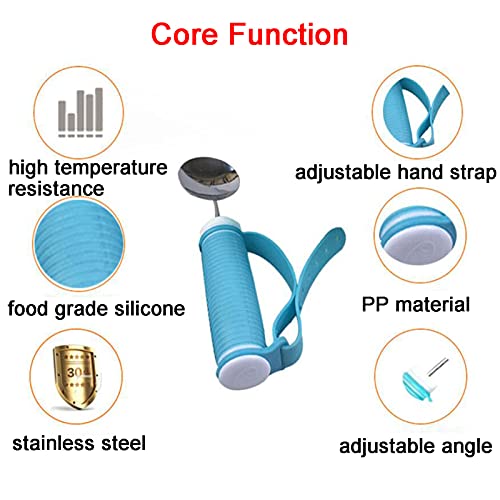 Bias&Belief Cuchara Anti Vibración Utensilios Curvos Adaptables Cuchara,Anticaídas Vajilla Extra Estable,Cómodo Equipo de Alimentación para Temblores Discapacitados