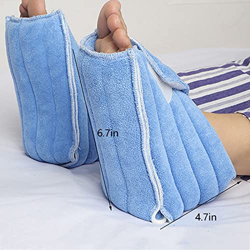 Bias&Belief Protectores de cojín de talón ajustables, protectores de almohada para pies y tobillos, antiescaras fáciles de poner en la funda de corrección de pies de edad avanzada, 1 par