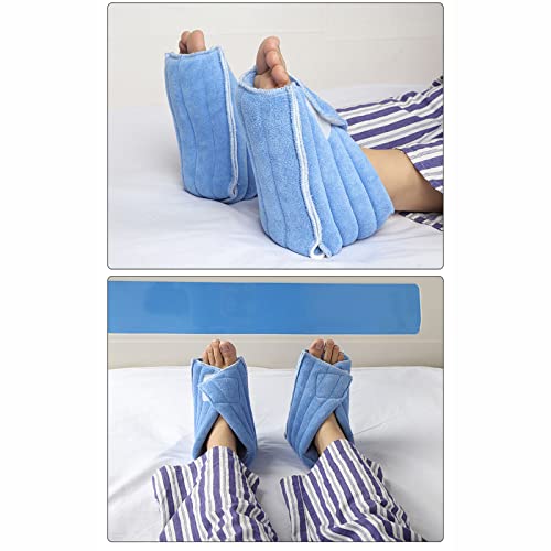 Bias&Belief Protectores de cojín de talón ajustables, protectores de almohada para pies y tobillos, antiescaras fáciles de poner en la funda de corrección de pies de edad avanzada, 1 par