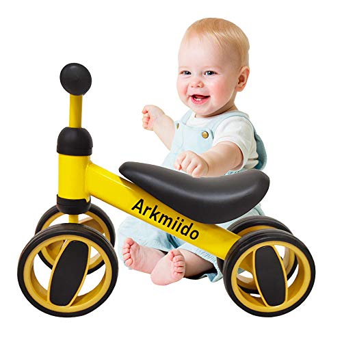 Bicicleta De Equilibrio para Niños Bebés|Andador para Niños De 1 a 3 Años|Bicicleta para Bebés Sin Pádel|Juguetes para Montar|Regalo De Cumpleaños para Niñas y Niños (Amarillo)