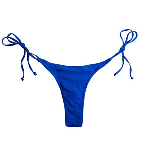 Bikini Tanga Mujer 2019 SHOBDW Sexy Bañador Mujer Playa de Verano Vendaje Color Sólido Traje de Baño Mujer Bañadores de Mujer(Azul,M)