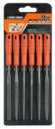 BLACK+DECKER BDHT0-22270 - Juego de 6 limas de metal