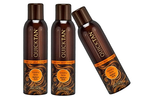 Body Drench Quicktan Quick Tan Bronzing Spray Medium Dark (The Perfect Ultra Bronzing Self-tanner a Fast Drying Formula) - Tamaño 170 g (Pack de 3) de Body Drench