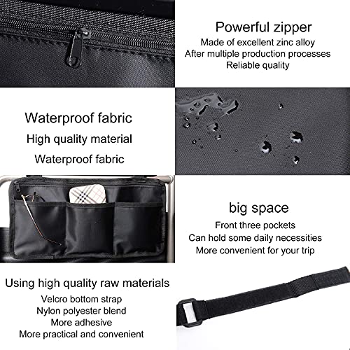 Bolsa De Almacenamiento para Silla De Ruedas, Bolsa De Transporte para Accesorios De Silla De Ruedas, Silla de Movilidad Lateral, Ayuda para Personas Mayores, reposabrazos para Colgar (black)