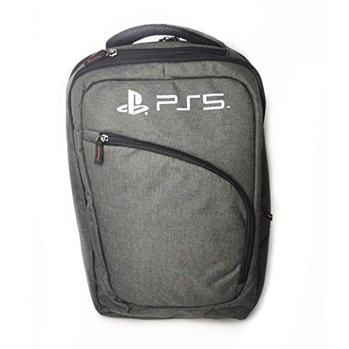 Bolsa de almacenamiento PS5 Mochila portátil para computadora portátil, Estuche de transporte PS5, Bolsa de hombro gris Bolsa de viaje protectora a prueba de golpes para accesorios de juegos PS5