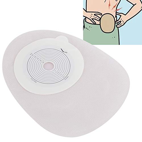 Bolsa de colostomía desechable de 10 piezas, medida Bolsa de colostomía suave para la piel, cortada a medida Bolsa de suministros de ostomía Abrazadera para colostomía Ileostomía(Tipo de cierre)