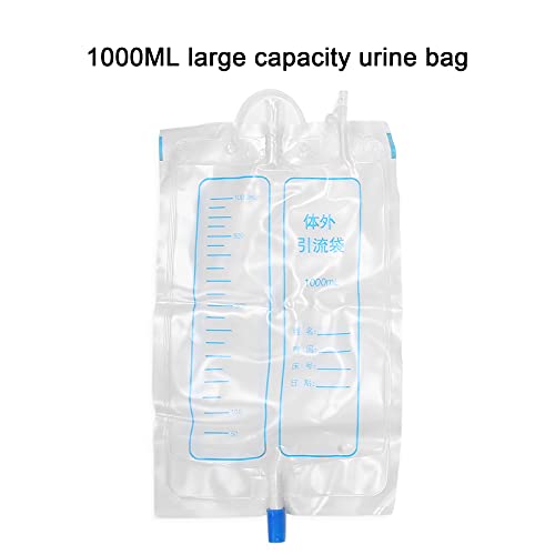 Bolsa de orina portátil unisex, sistema de urinario con bolsa de recolección de orina, recolector de bolsas de orina portátil reutilizable de 1000 ml, bolsas de incontinencia de viaje con cintura