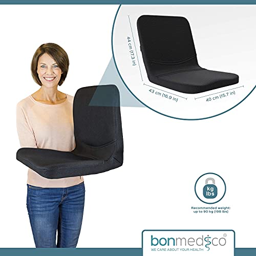 Bonstato Cojín para Silla - Cojines viscoelásticos y ergonómicos para Silla de Oficina, Asiento de Automóvil, Soporte Lumbar para sofá, sillas o Cama, Cojín Ortopédico