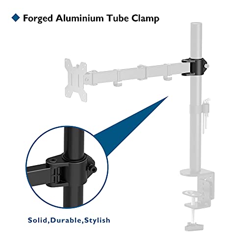 BONTEC Soporte para Monitor 13-32 Zoll y La Base Ajustable de Brazo de Escritorio de Las Pantallas de Monitor de TV, LCD y Computadora Altura Ajustable 10 kg VESA 75x75/100x100 Negro