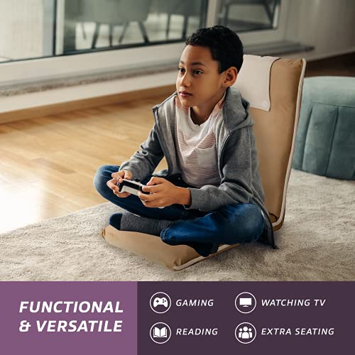 bonVIVO Sillón Reclinable - Sillas Plegables Acolchadas Estilo Moderno - Esterilla para Usar en Suelo, para Gaming, Meditación, Yoga o Lectura