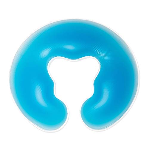 Bopfimer 1 cojín de masaje suave de silicona con forma de U para el spa o el rostro, para relajar el cuerpo, para cuna, asistencia sanitaria, color azul