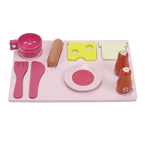 boppi- Cocina de Madera para ni¤os con 19 Accesorios - Rosa