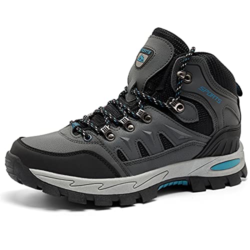 Botas de Senderismo Hombre Mujer Montaña Antideslizantes Zapatillas Trekking Calzado Transpirable Walking Boots Negro Verde Rojo EU 36-47 Gris 44