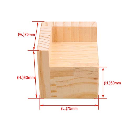 BQLZR 7.5x7.5x7.3cm Semi-cerrado Mesa de madera en forma de L Escritorio de la cama Riser Lift Lifter Almacenamiento de muebles para 6x6cm Pies hasta 5CM Levante