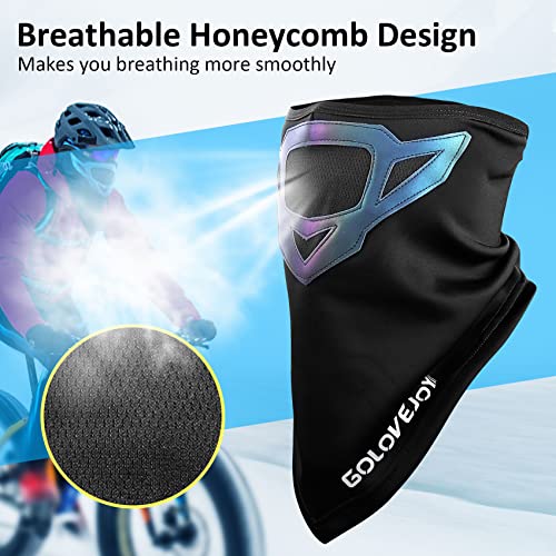 Braga Cuello Hombre Invierno, Impermeable Bragas Moto Braga Termica Mujer Cuello Calentador de Cuello Elástica Polainas Polar Mascarilla Cuello para Deporte Esquí Ciclismo Correr Senderismo Caza