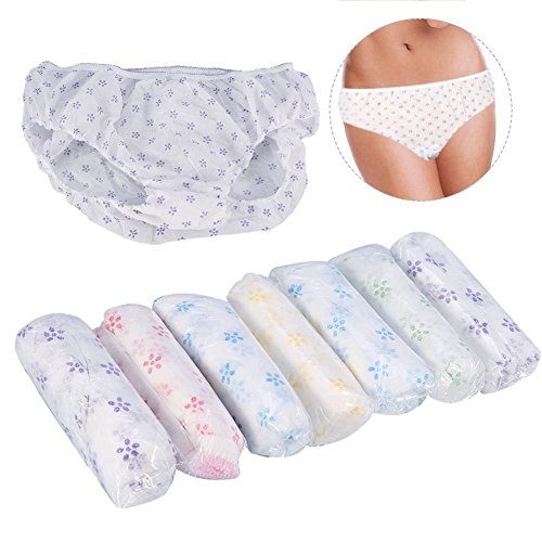 Bragas desechables, calzoncillos de maternidad de la mujer, 7 paquetes no tejidos súper suave cómoda prendas de vestir de los calzoncillos ligeros para el embarazo de maternidad de hospital post partu