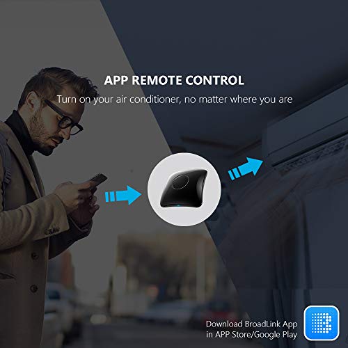 BroadLink RM4 Pro IR y RF Universal Remoto Todo en Uno Hub Aprendizaje Código WiFi Control Remoto para Smart Home y Dispositivos de Entretenimiento TV, STB, A/C, motor de cortina, Compatible con Alexa
