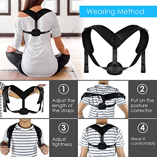 BROTOU Corrector de Postura, Ajustable Posture Corrector Derecha Soporte Hombro Dolores Dos clavícula Hombro Apoyo en la Espalda y de los Hombros para Mujeres Hombres