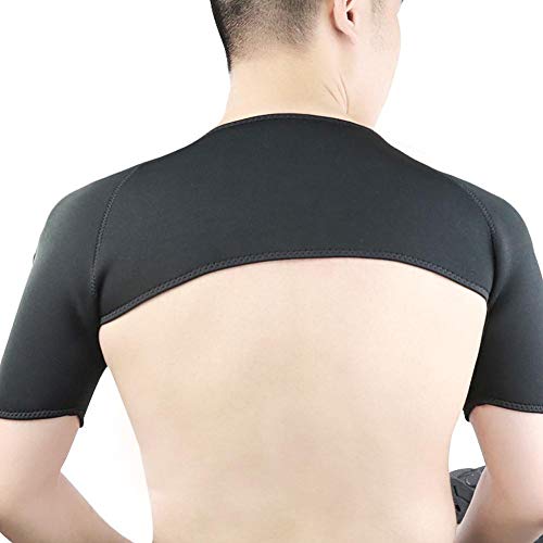 Brrnoo Abrazadera de Hombro para Deporte, Mantenimiento cálido Correa de Soporte de Brazo Ajustable cómoda Almohadilla Protectora elástica de Doble Hombro para Correr Soprt(S)