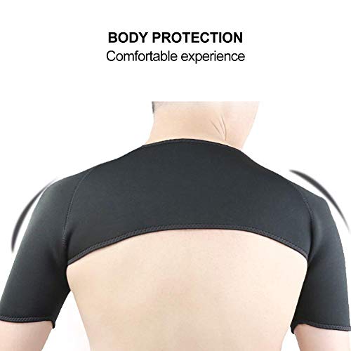 Brrnoo Abrazadera de Hombro para Deporte, Mantenimiento cálido Correa de Soporte de Brazo Ajustable cómoda Almohadilla Protectora elástica de Doble Hombro para Correr Soprt(S)