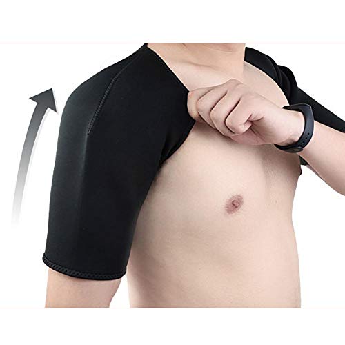 Brrnoo Abrazadera de Hombro para Deporte, Mantenimiento cálido Correa de Soporte de Brazo Ajustable cómoda Almohadilla Protectora elástica de Doble Hombro para Correr Soprt(S)