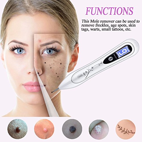 BUDDYGO Manchas Cara Eliminación, Spot Eraser Pro, Skin Tag Mole Remover Pen Intensidad de 9 Niveles para Cara y Cuerpo (Verrugas, Manchas, Mole, Pecas, Tatuajes) Pluma de Pecas con Led Luz