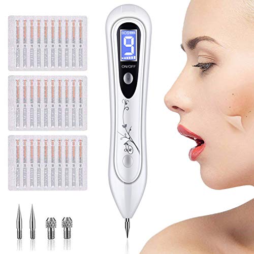 BUDDYGO Manchas Cara Eliminación, Spot Eraser Pro, Skin Tag Mole Remover Pen Intensidad de 9 Niveles para Cara y Cuerpo (Verrugas, Manchas, Mole, Pecas, Tatuajes) Pluma de Pecas con Led Luz