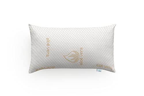 Bypillows - Pack de 2 almohadas copos viscoelastica de 75x38 cm lavables y transpirables (AMM752)