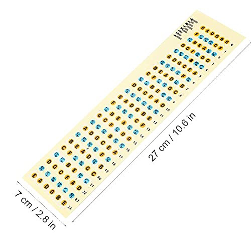 Calcomanías de Notas de Diapasón de Guitarra Pegatinas de Diapasón de Guitarra Impresión de Letras de Alta Definición Resistente al Desgaste para Guitarras Guitarras Eléctricas Guitarras Populares