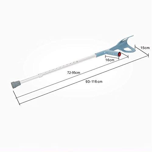 Caminantes para personas mayores Muletas de aluminio de las bastones de la muleta con barril - muleta de muleta ligera - ajustable cómodo en la muñeca - Moldeado antideslizante Ergonómico Durable for
