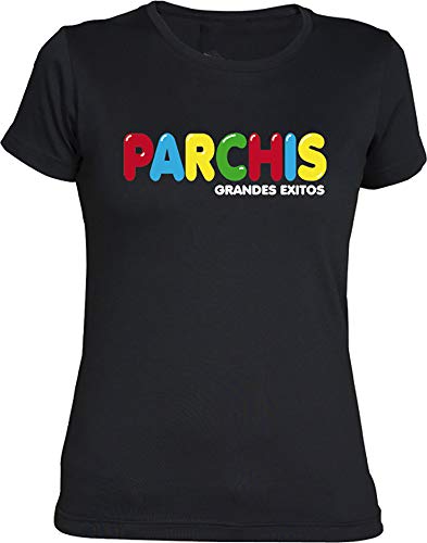 Camisetas EGB Camiseta Chica Parchís ochenteras 80´s Retro (XXL, Negro)