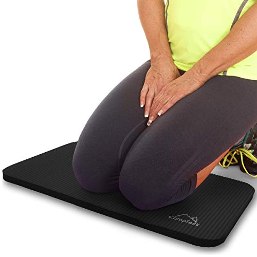 CampTeck U6962 Mini (60 x 30cm) Yoga Knee Pad Colchoneta Yoga para Rodilla Antideslizante Espuma Suave Almohadilla Yoga para Fitness, Gimnasia, Pilates, etc. - Negro