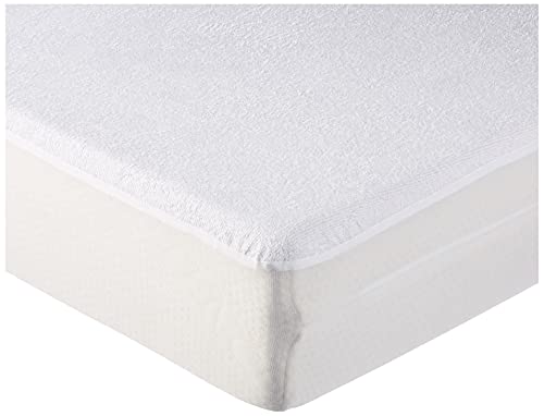 Cándido Penalba Super - Protector de colchón, rizo impermeable, 90 x 190/200 cm, blanco