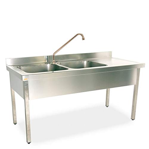 Caño alto vertical giratorio para grifo de pedal mezclador de cocina para fregadero industrial de hostelería. Recambio de tubo para grifo de pie pulsador de lavabos de hospitales.